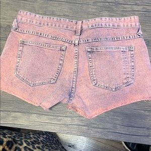 Free people red dyed shorts